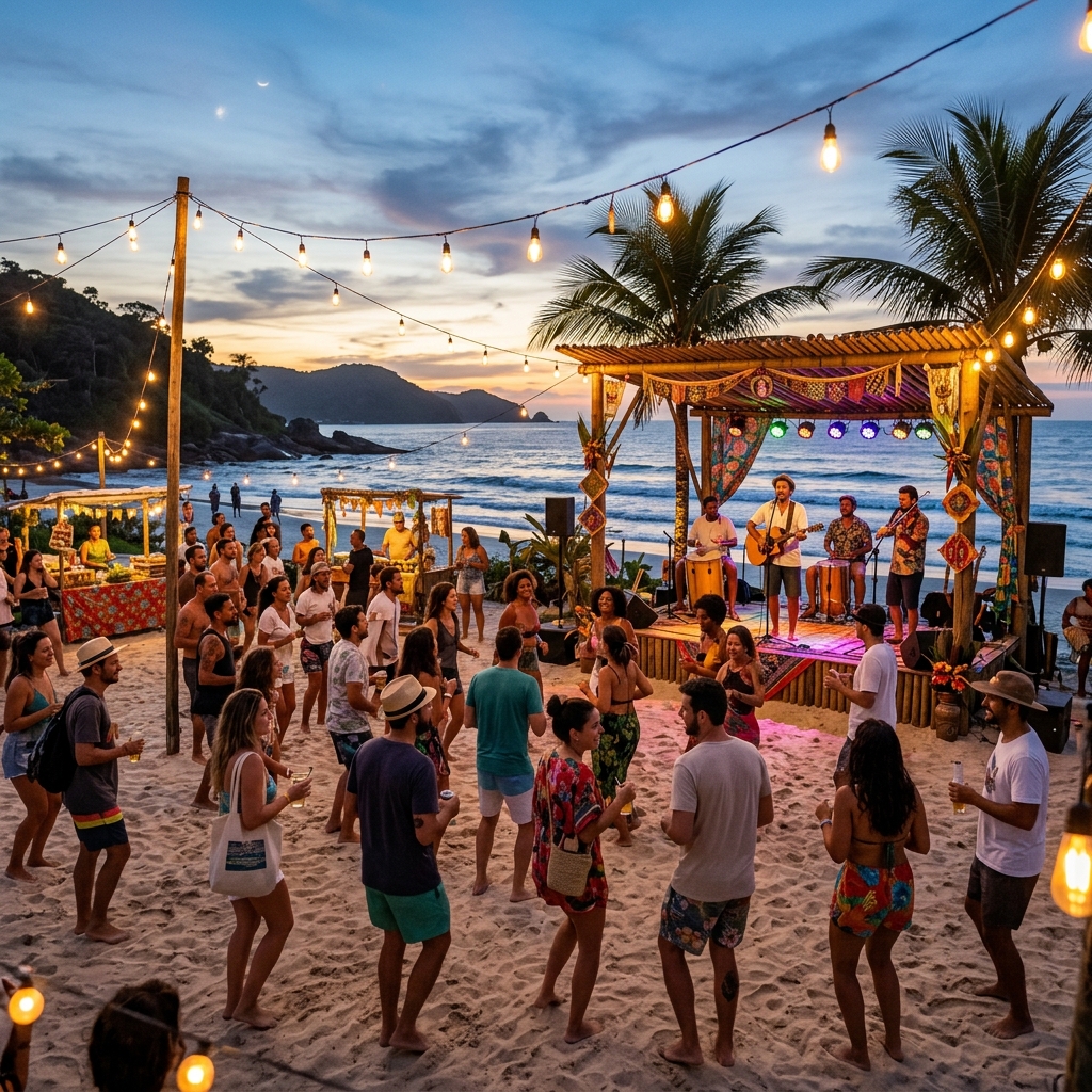 Luau na Areia da Praia